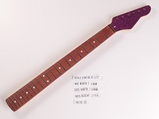 LUTHIER SPECIAL - XGP ST RW Neck 22 Stainless Frets, Ball Ends, Purple Big Flake Metal Cap